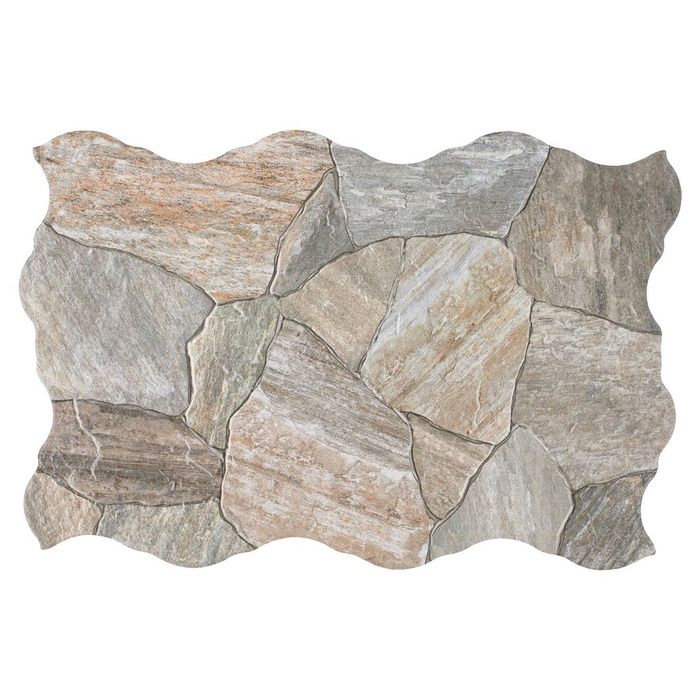 (22 Sq Ft) Gray Deva Gris Porcelain Porcelain Tile is 17 x 26