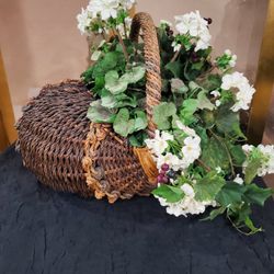 Beautiful Flowers In Basket 