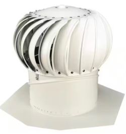 Lomanco 12” White Aluminum Whirlybird Wind Turbine