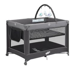 Pamo Babe Portable Playpen Foldable Playard Portable Crib for Baby and Toddlers