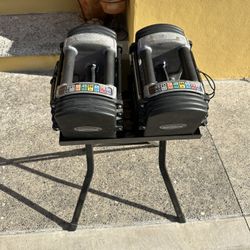 Powerblock  Adjustable Dumbbell Set 5-45 (5,15,25,35,45 ) No Stand Only Dumbbells 