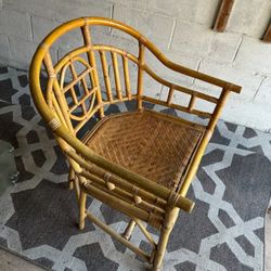 VINTAGE BAMBOO RATTAN CHAIR