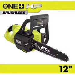 RYOBI ONE+ HP 18V Brushless Whisper Series 12 in. Battery Chainsaw (Tool Only)@578