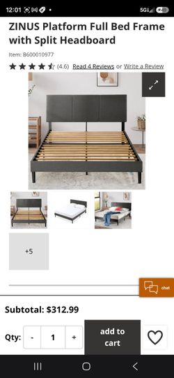 Full Size Bed Frame and Headboard