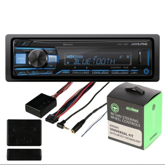 Alpine  UTE-73BT-Bundle9
Pioneer UTE-73BT 1-DIN Mech-Less Digital Media Receiver + Axxess AXSWC Universal Steering Wheel Control Interface
