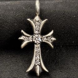 Chrome Hearts Tiny Cross Pendant with Diamonds