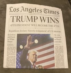 11/7/2024 LA Los Angeles Times Newspaper Donald Trump WINS ELECTION