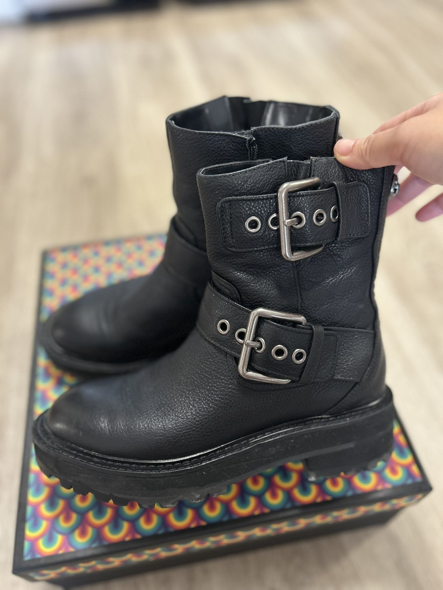 Kurt Geiger London Hackney Moto Boots Women