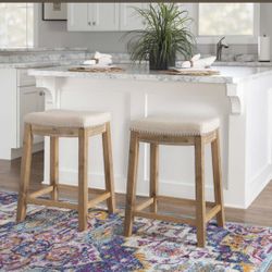Natural Acacia Counter Stools By Linon