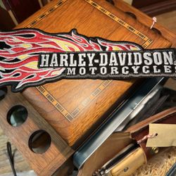 Harley Patch With Flames
