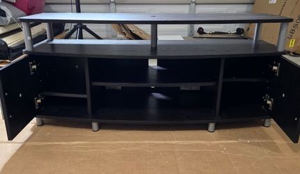 Assembled TV Stand Has Scratches Selling As Is Fita Upto 55 In TV Black 