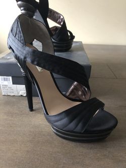Satin Black Heels