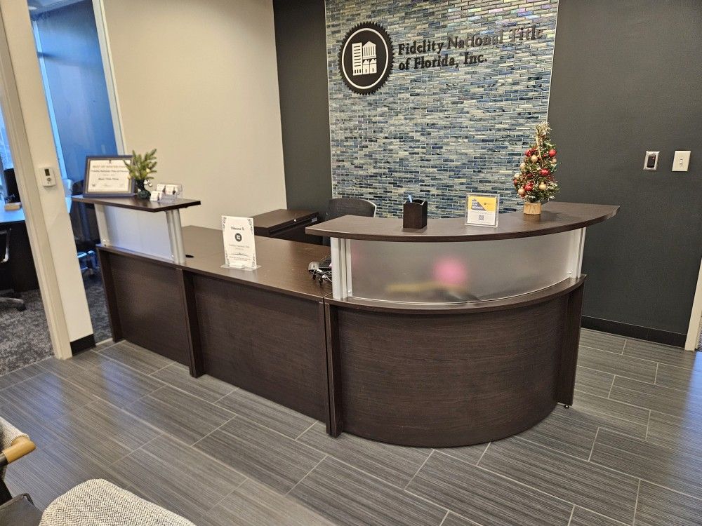 Office Furniture, Desks, Conference Tables, Supplies Island, Front Desk , Computer Chairs.