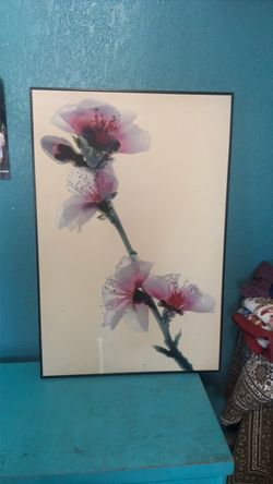 Framed Cherry Blossom Floral Wall Art