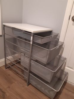 Elfa Storage Drawers White Top