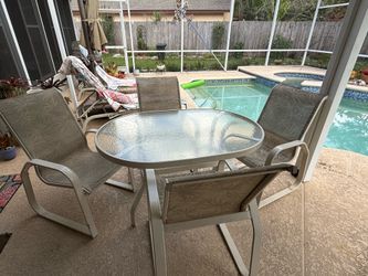 Patio table and chairs