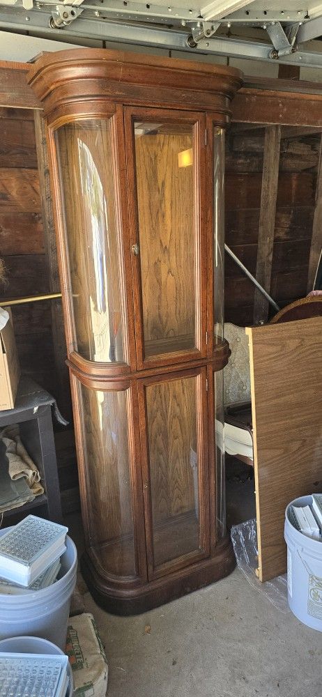 Antique Wood China Cabinet/Cupboard