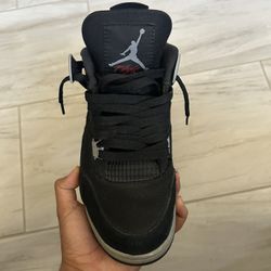 Jordan 4 Black Canvas Mens Size 8.5 