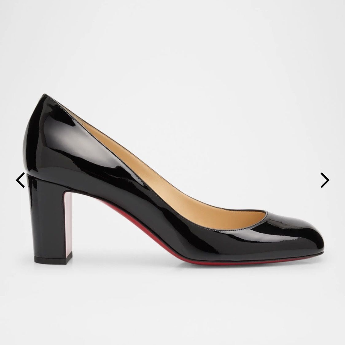 CHRISTIAN LOUBOUTIN CADRILLA 70 BLACK PATENT LEATHER BLOCK HEEL PUMPS SZ 41 NEW!