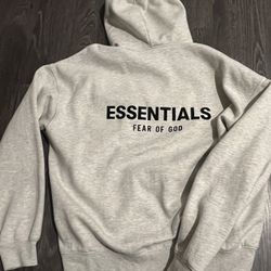 grey essentials hoodie size medium 