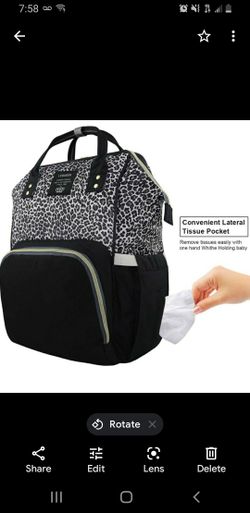 White Leppard Diaper Bag 