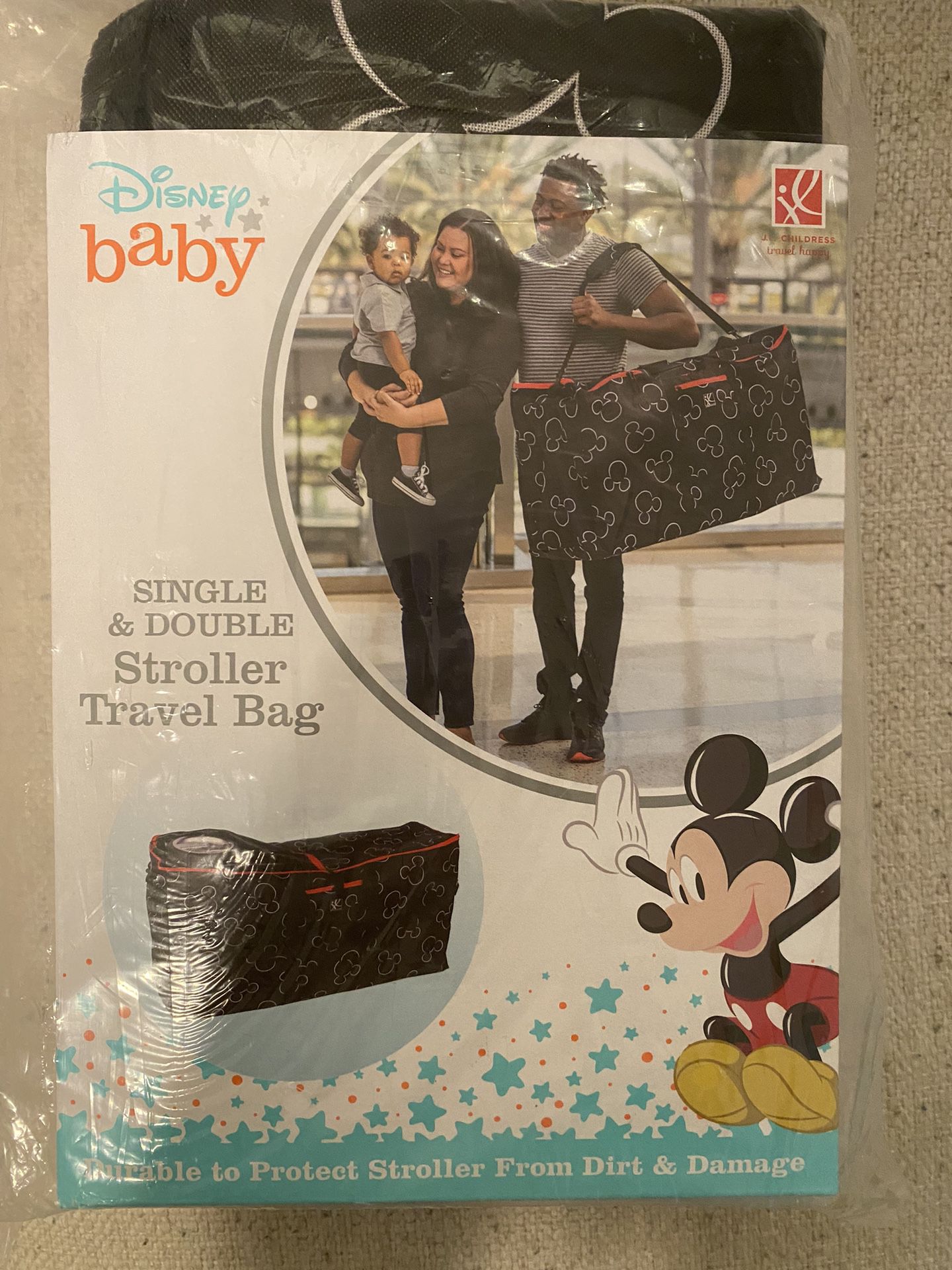 J.L. Childress Disney Baby Single & Double Stroller Travel Bag 