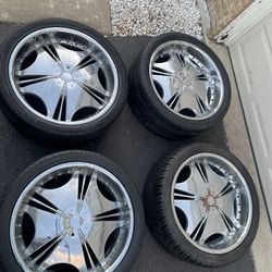 24” Chrome Alloy wheels + Pirelli Scorpion Zero tire 315/35ZR24 + AZ 305/35R24- Bolt Pattern: 6x139.7/ 6 x 5.5”