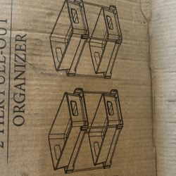 Two Tier Pull Up Organizers, 3 Piece Set