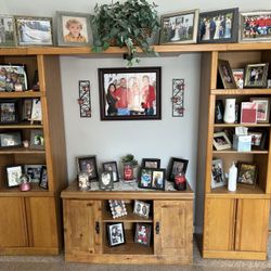 REDUCED. Large Adjustable Wooden Wall Unit. Very Solid. 