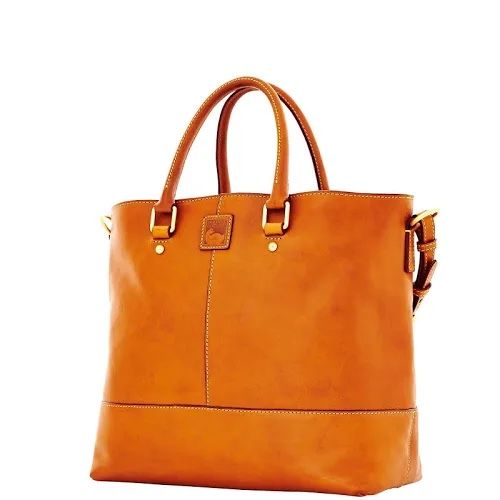 DOONEY & BOURKE FLORENTINE LEATHER CHELSEA SHOPPER SATCHEL IN NATURAL