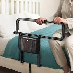 FORTEMOTUS Bed Rail, Standing Aid with Folding, Retractable Length Handle, Height Adjustable Bed Standing Aid for Seniors, Elderly, Adults, Fall Prote