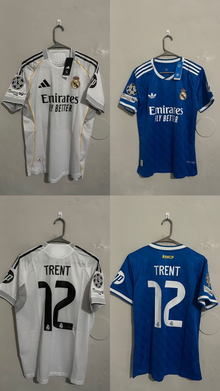 Real Madrid 2025-26 Home 3rd Trent Jersey (medium Large XL 2X)