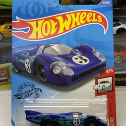 🇩🇪 HOT WHEELS 2017 -  Blue Porsche 917 LH - Porsche 45/250 - 1:64