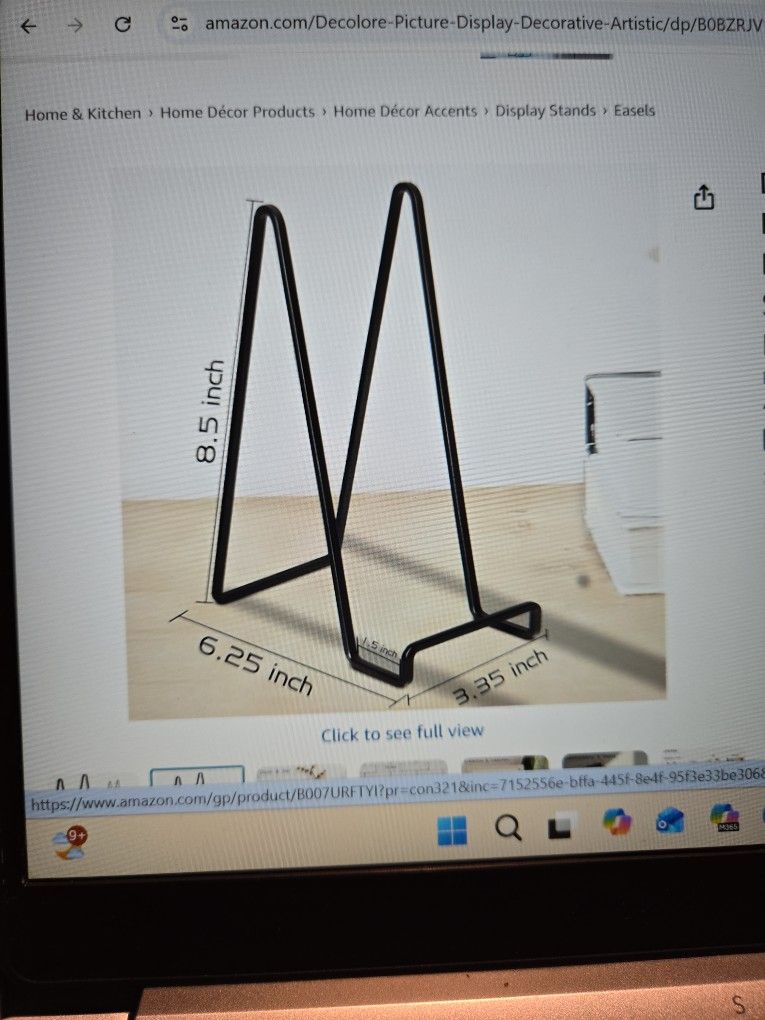 Picture Display Easel - Black Metal 4-pack