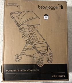 Baby Jogger City Tour 2 Ultra-Compact Travel Stroller Lightweight Foldable Pike Exclusive Includes Belly Bar Leatherette Handlebar and Premium Fabric
