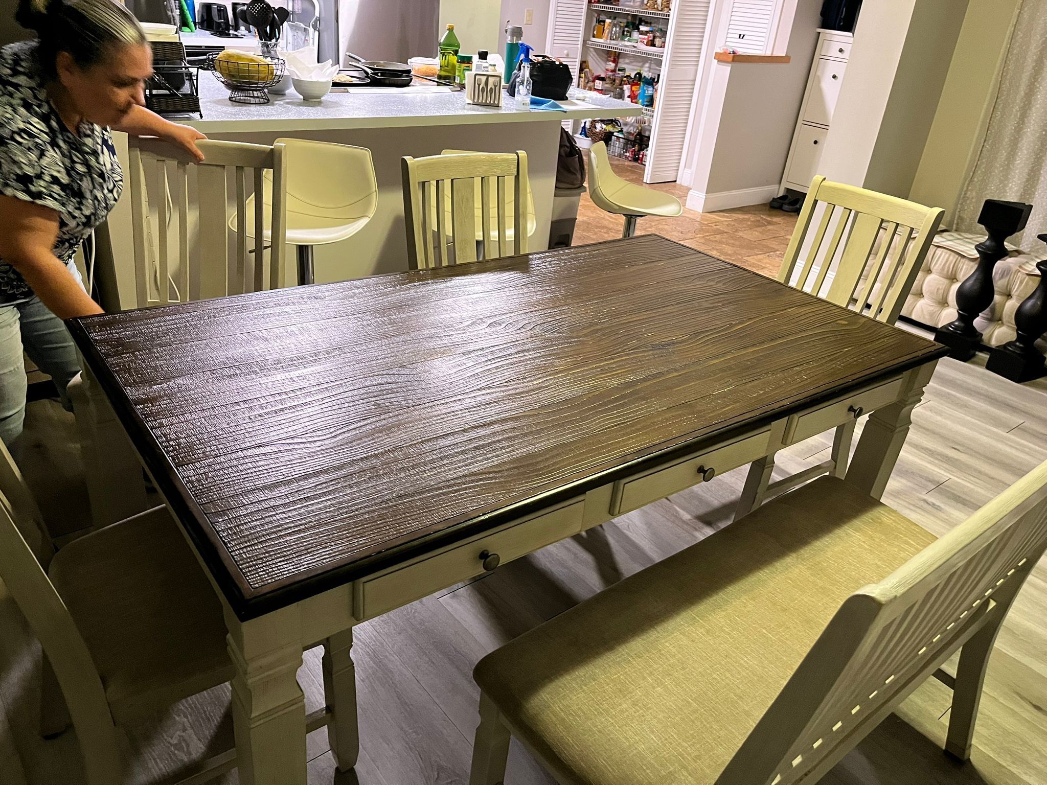 Dinning Table 4 Chairs and a Bench
