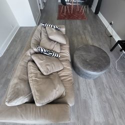 leather sofa & ottoman (combined or seperate)