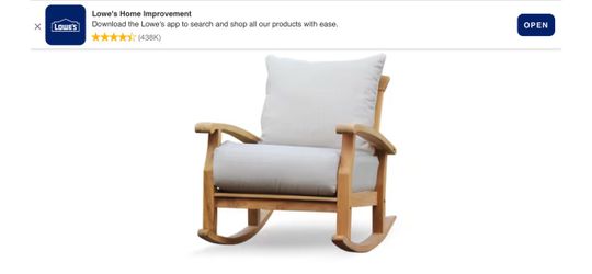 Torrey Teak Wood Outdoor Rocking Chair with Beige Cushion