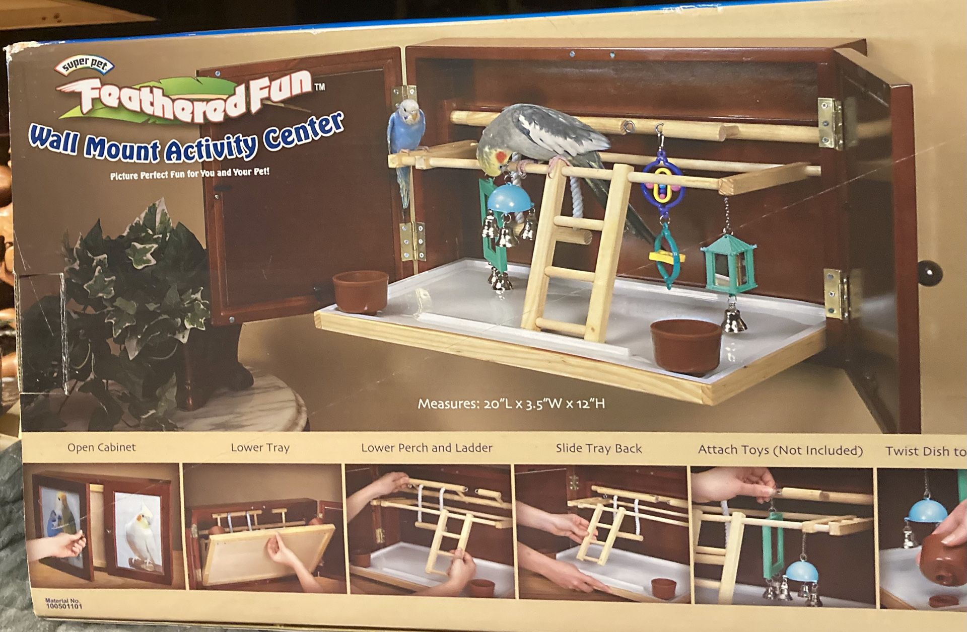 Play Yard For Birds Disguised As A Picture Frame