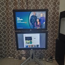 Qty. 2 - 32 Inch LG monitors Model M3203CCBA. With LG Smart Remote.  Portrait Or Landscape Display