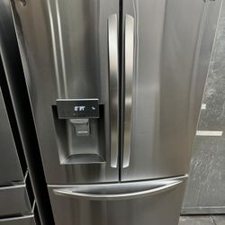 New Open Box Lg French Style Stainless Steel Full Size Refrigerator 