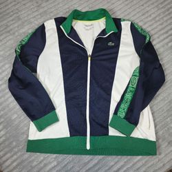 LACOSTE Sport Men's 2XL SPORT Branded Bands Colorblock Zip-Up Jacket