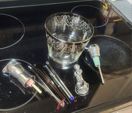 Vintage Mixer Items With Ice Bucket