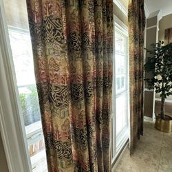 Set Of Two Custom Made Curtains 