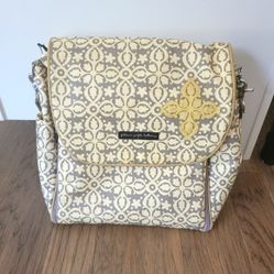 Petunia Pickle Bottom Diaper Bag Yellow and Gray Design