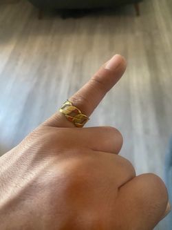 Pinky Ring gold plated Cuban link