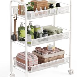 3-Tier Metal Rolling Storage Cart