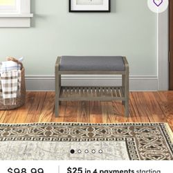 Andover Mills™ Knarr Upholstered Shoe Storage Bench