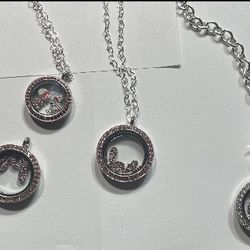 Owl Origami Silver Necklaces With Charms 