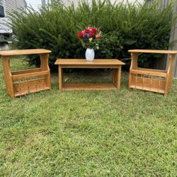 Oak 3 Piece Living Room Set